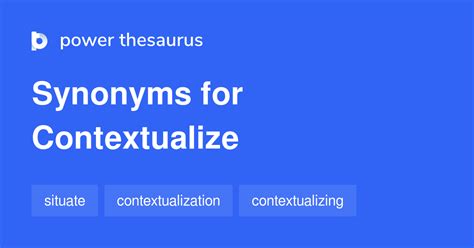contextualize synonym.